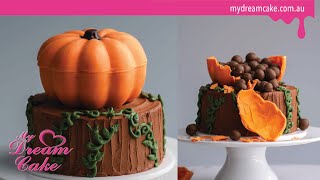 Pumpkin Chocolate Box Cake- Fall Inspired Cakes