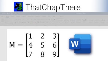 Matrix Shortcuts in MS Word Equations