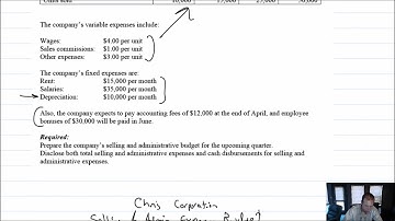 MA Module 8, Video 7, Selling and Administrative Expenses Budget, Problem 8-6B