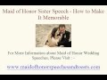 Maid of Honor Sister Speech - How to Make It Memorable