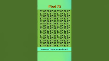 The simplest puzzle. Find number 78