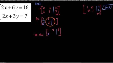 HPC , 8.1.5 , Solve a system using augmented matrix and reduced row-echelon form