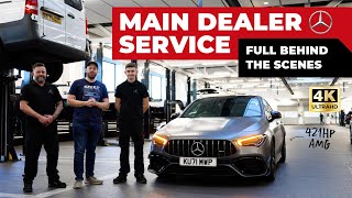What happens at main dealer Mercedes AMG service? CLA45s Full service