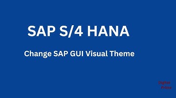 Change Theme In SAP | GUI Visual Theme Change In SAP S/4 HANA | How to change SAP Theme