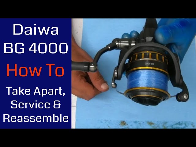 Daiwa BG 4000 Fishing Reel - How to take apart, service and