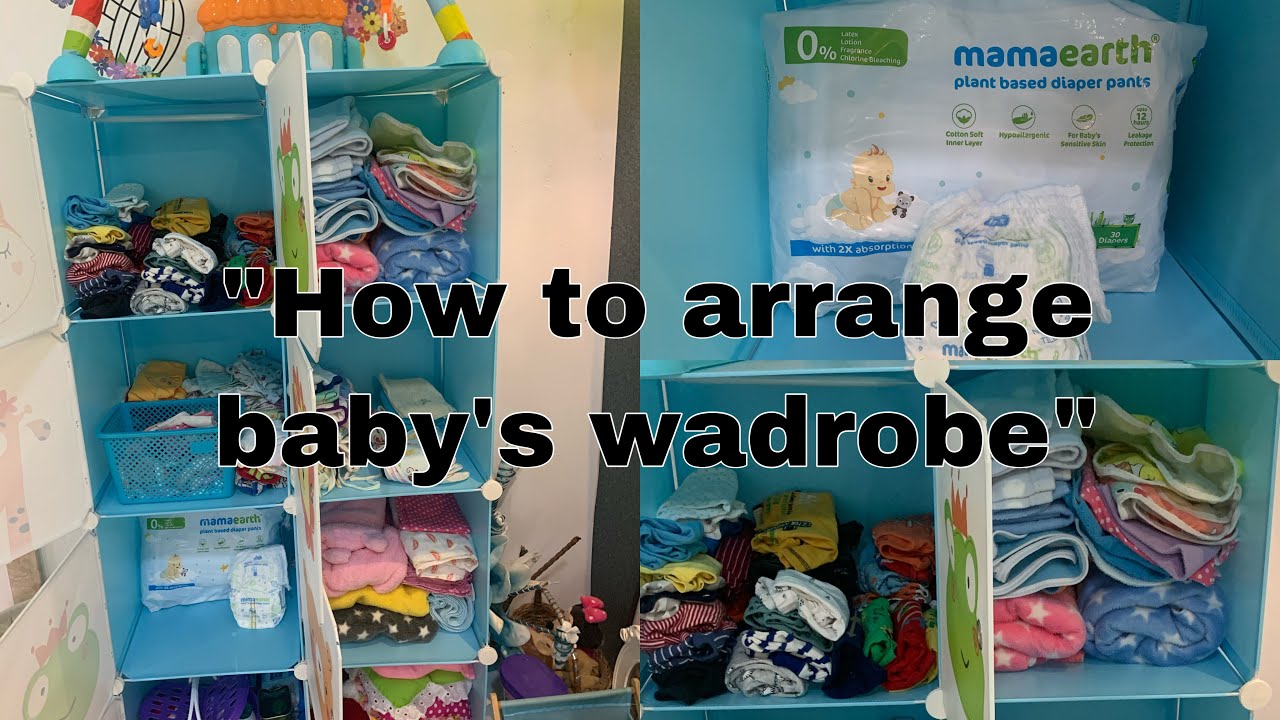 How to arrange & organise Baby wadrobe/Mamaearth diaper pants review