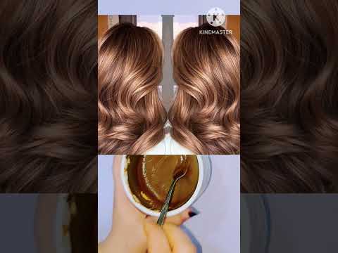صبغة طبيعية باللون البني لصبغ الشعر بلون بني لامع لإخفاء الشيب والشعر الابيض وصفاتي صبغة وصفة
