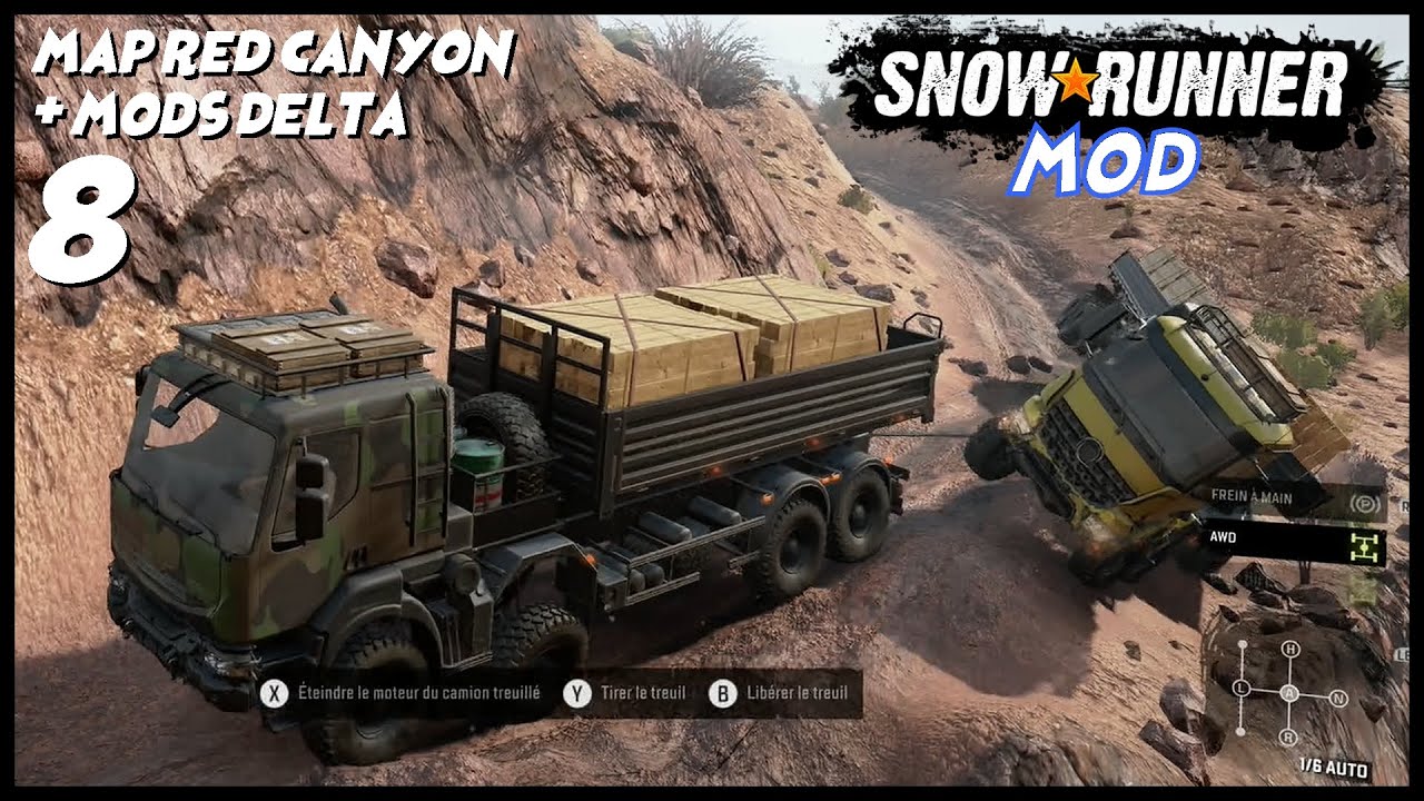 Livraison de bois et chute libre - Map mod Red canyon #8 - Snowrunner ...