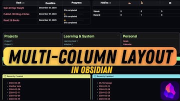How to Create Multi-Column Layout Setup in Obsidian