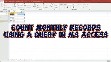 How to count monthly records using a query in MS Access | unique records.