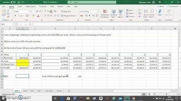 NPV  -  Net Present Value in Excel