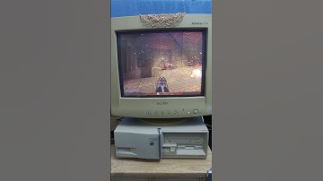 IBM PC 330 retro pc running Quake 1
