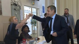 Présidentielle 2022: l'ex-président Nicolas Sarkozy vote à Paris | AFP Images