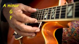 Smooth Jazz/R&B Guitar Backing Track in A Minor chords