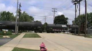 UP 3887, 9694, 682 & 724 Leads a Westbound Manifest, Rochelle, IL