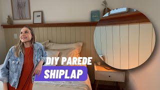 Como fazer parede Shiplap | DIY cabeceira | Parede De madeira - tutorial completo