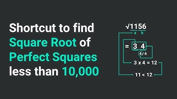 Shortcut to find Square Root of perfect squares less than 10,000