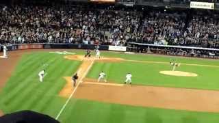 Celebrity Derek Jeter's first at-bat of his final Yankee Stadium game. View from Section 206. 9/25/14 Profile