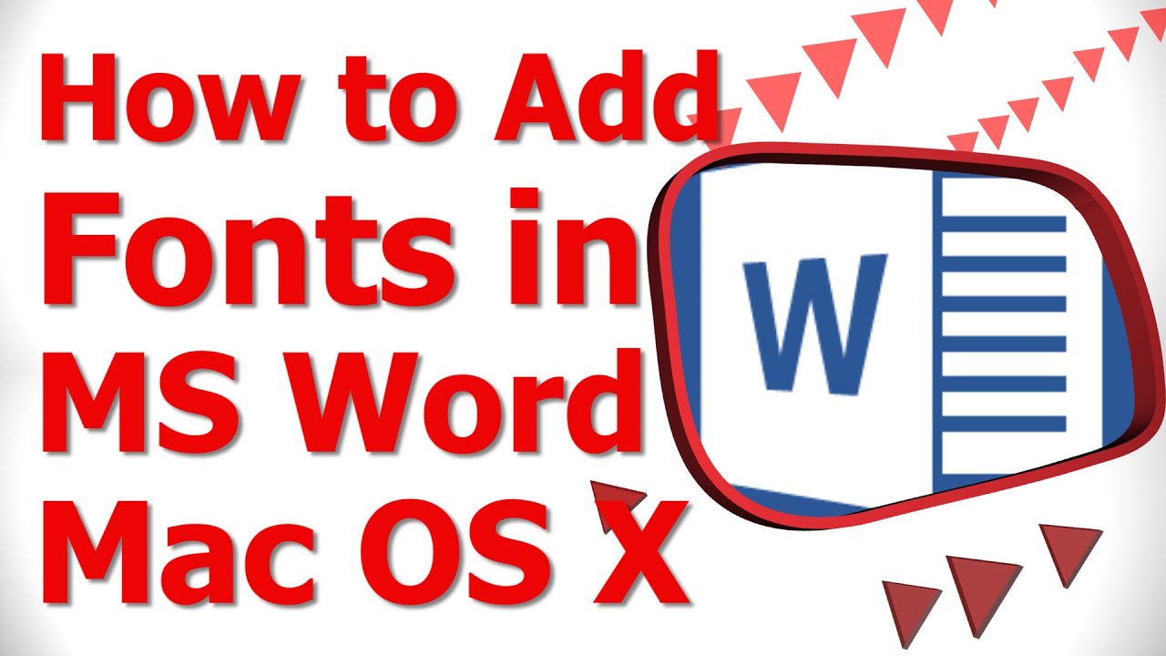 How To Add Fonts In Ms Word Mac Os X Youtube