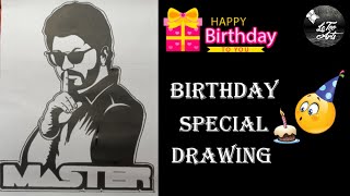 Thalapathy Vijay # Birthday special drawing # Master # Step By Step # LeToo Arts.