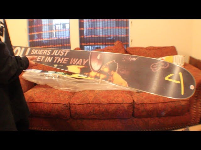 J skis snowboarding is cool unboxing