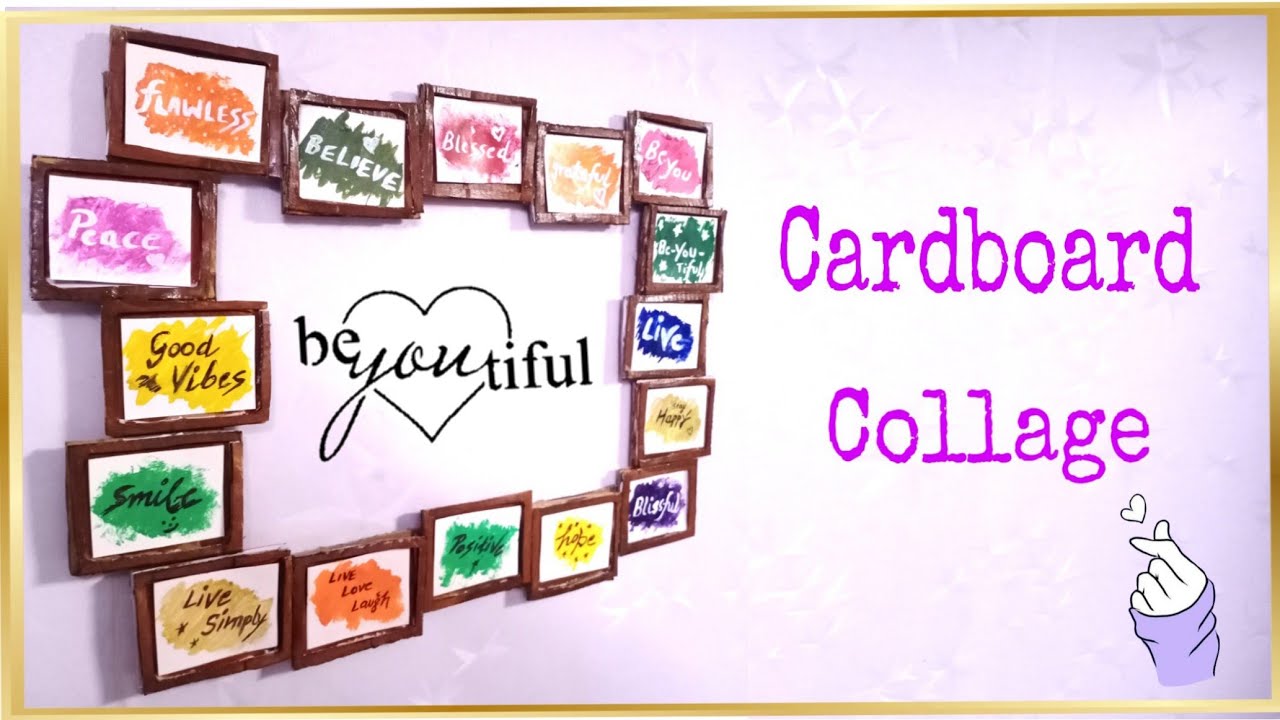 Cardboard Collage Handmade Collage Photo Frame SimpleDIYs YouTube