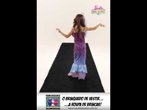 21211 - Fantasia Barbie Sereia Premium - Portal Secreto