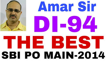 Data Interpretation questions | The Best DI-94 | SBI PO MAIN-2014 | Unique method #Amar Sir