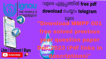 mmpf 001dec.2023 free solved previous year question paper pdf links in descriptions