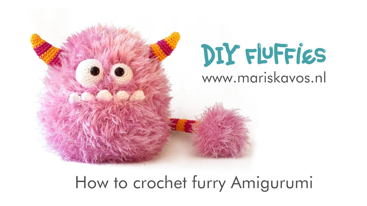How to crochet Amigurumi with fluffy fur yarn 