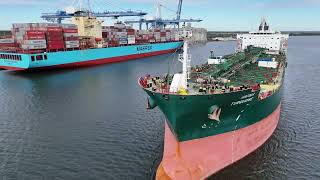 Tanker Leaving Charleston