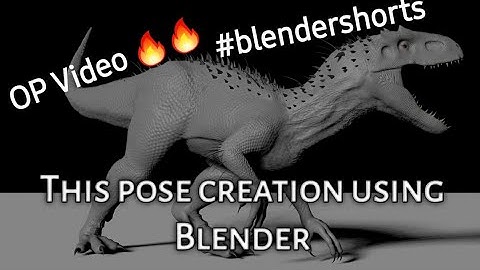 Creating a Dinosaur Stylish Pose. Time-lapse #blendershorts