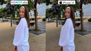 honor x6a vs iphone 14 camera test