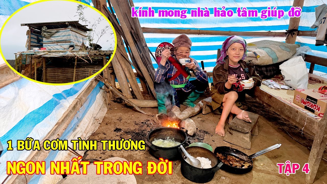 1 BỮA CƠM TRÀN ĐẦY TÌNH THƯƠNG TỪ NHÀ HẢO TÂM GỬI TẶNG CHO MẸ CON EM SUA ĐANG ĐI ĂN NHỜ Ở ĐẬU