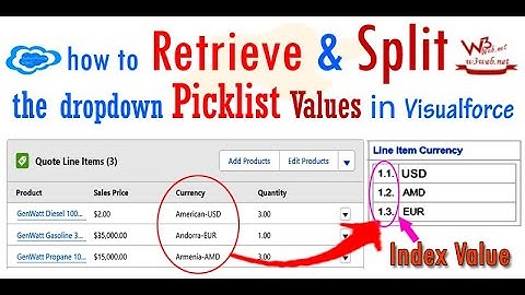 How to retrieve and split the dropdown picklist values in Visualforce page Salesforce || #salesforce