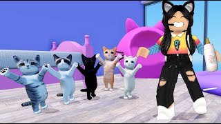 me CONVIERTO en NIÑERA de GATITOS bebés 😺 🐾 en roblox | paolazgames screenshot 3