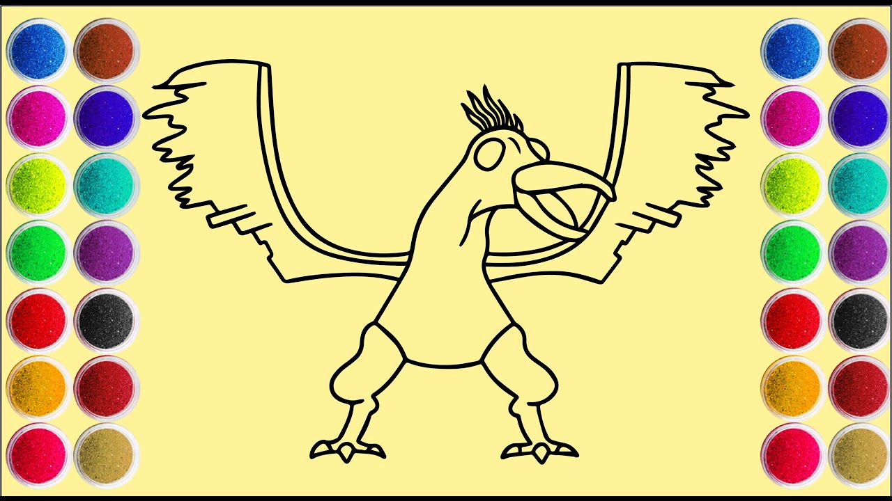 How to draw the mutant / monster Opile the Bird from the garden of