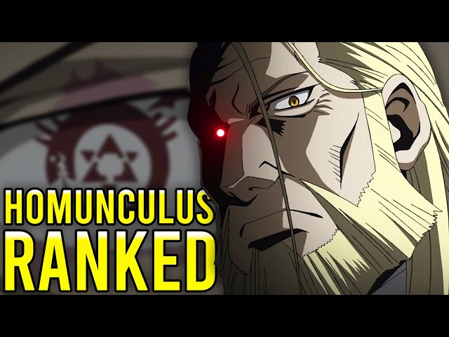 The most powerful Homunculi in Fullmetal Alchemist ranked
