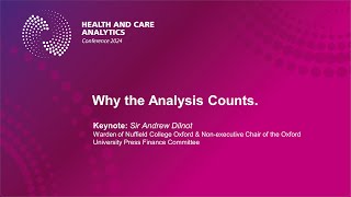 HACA 2024: Day 1, Keynote: Why the Analysis Counts.​