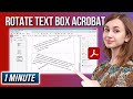 How to Rotate Text Box in Adobe Acrobat