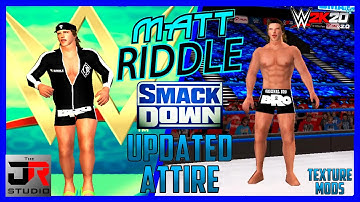 Matt Riddle WWE SmackDown Updated Attire | WWE 2K20 GamerNafZ Texture Mods | The JR Studio