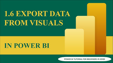1.6 View and Export Data from visuals in CSV | Power BI Tutorial in Hindi | by Sachin (Excellearn)