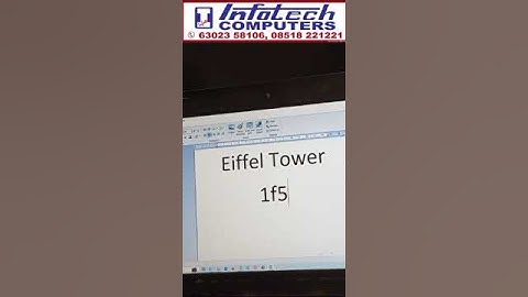 Create Eiffel Tower Word Document | Infotech Computers Bhagya Nagar Kurnool 6302358106 #training