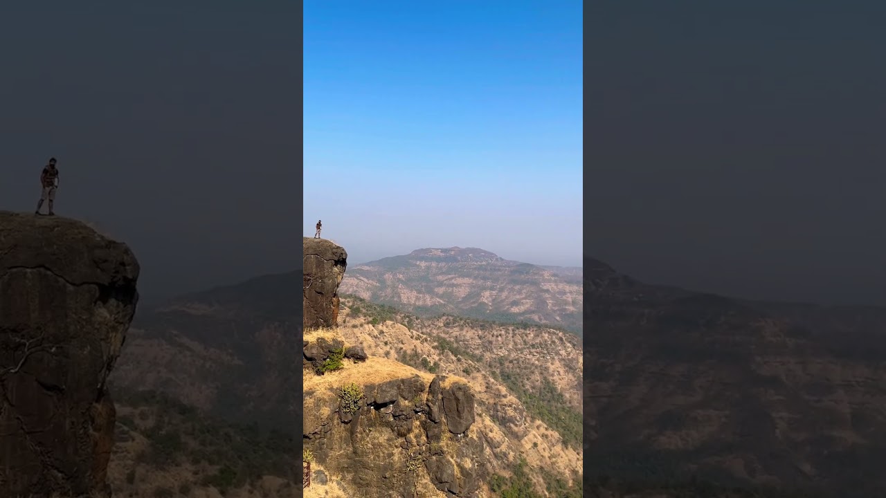 Video thumbnail: Cliffhanger at #mahulifort #reelitfeelit #shortsvideo #travel #shortsyoutube #sahyadri #trekking