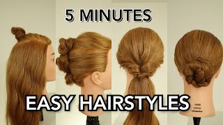 4 EASY HAIRSTYLES | hair tutorial.