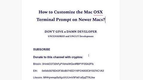 Customize Mac OSX Terminal Prompt on Newer Macs