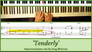 Video thumbnail of "'Tenderly' - jazz piano tutorial"