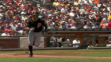 PIT@SF: Tabata rips a game-tying single to center