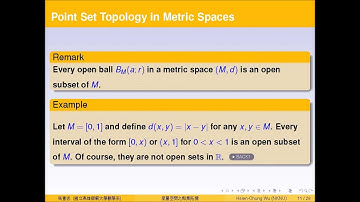 Point Set Topology in Metric Spaces