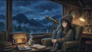 Rainy Observatory Night 🌧️ Waiting for the Stars 🔭 Peaceful Lofi Ambience